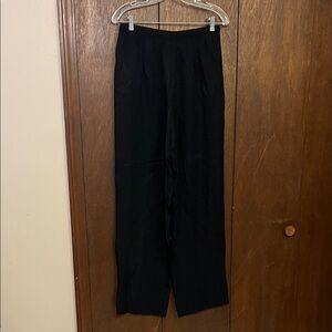 Leslie Fay Women's Black Wide Leg Pants